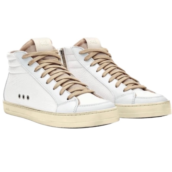 P448 Women's Sneakers in White and Tan - Picture 1 of 12